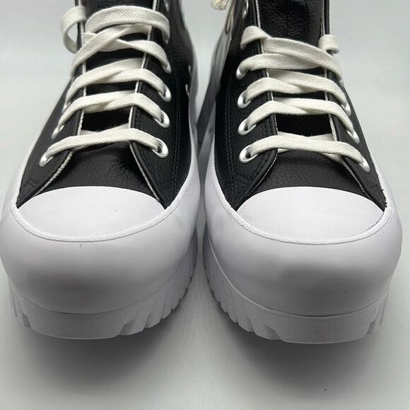 Converse Chuck Taylor All Star Leather Lugged 2.0 Black Sneakers Men 8 / W10 NWB - Picture 3 of 10